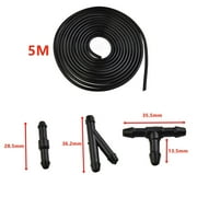 5M Windshield Wiper Tube T/Y/I Type Splitter Windshield Washer Hose Connector